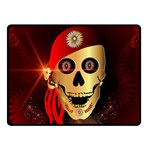 Funny, happy skull Double Sided Fleece Blanket (Small)  45 x34  Blanket Front