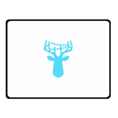 Party Deer With Bunting Double Sided Fleece Blanket (small)  by CraftyLittleNodes