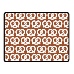 Brown Pretzel Illustrations Pattern Double Sided Fleece Blanket (small)  by GardenOfOphir