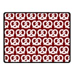 Red Pretzel Illustrations Pattern Double Sided Fleece Blanket (Small)  45 x34  Blanket Back