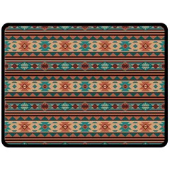 Southwest Design Turquoise And Terracotta Double Sided Fleece Blanket (large)  by SouthwestDesigns