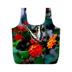 Butterfly Flowers 1 Full Print Recycle Bags (m) 