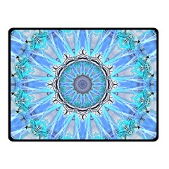 Sapphire Ice Flame, Light Bright Crystal Wheel Double Sided Fleece Blanket (small)  by DianeClancy