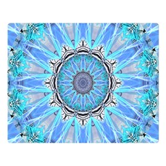 Sapphire Ice Flame, Light Bright Crystal Wheel Double Sided Flano Blanket (large)  by DianeClancy