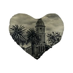 San Luis Church Otavalo Ecuador Standard 16  Premium Flano Heart Shape Cushions