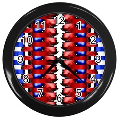 The Patriotic Flag Wall Clocks (black)