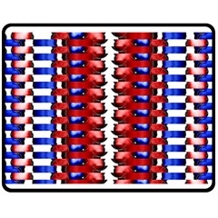 The Patriotic Flag Double Sided Fleece Blanket (medium)  by SugaPlumsEmporium