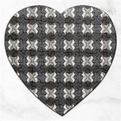 Black White Gray Crosses Jigsaw Puzzle (heart)