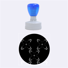 Festive Black Golden Lights  Rubber Round Stamps (medium)