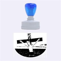 Jesus On The Cross At The Sea Rubber Oval Stamps