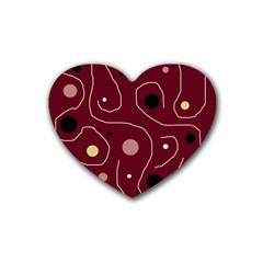 Elegant Design Rubber Coaster (heart)  by Valentinaart