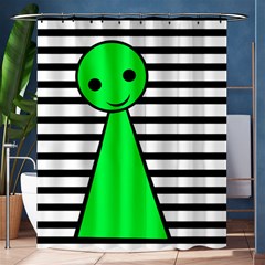 Green Pawn Shower Curtain 60  X 72  (medium)  by Valentinaart