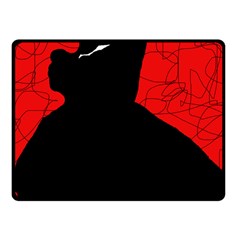 Red And Black Abstract Design Fleece Blanket (small) by Valentinaart