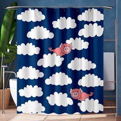 When Pigs Fly Shower Curtain 60  X 72  (medium)  by BubbSnugg