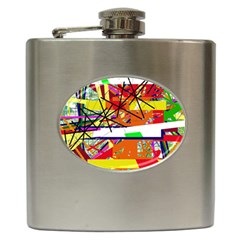 Colorful Abstraction By Moma Hip Flask (6 Oz) by Valentinaart