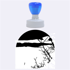 Tree Branches And Sunset Rubber Round Stamps (large)