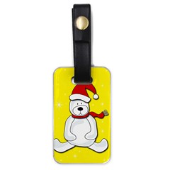 Polar Bear - Yellow Luggage Tags (one Side)  by Valentinaart