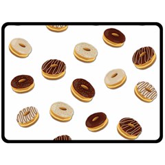 Donuts Pattern Double Sided Fleece Blanket (large)  by Valentinaart