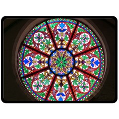 Church Window Window Rosette Double Sided Fleece Blanket (large)  by Nexatart