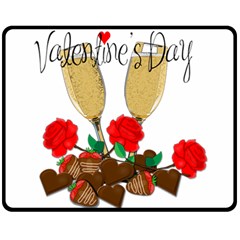 Valentine s Day Romantic Design Fleece Blanket (medium) 