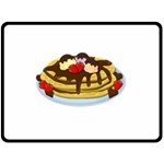 Pancakes - Shrove tuesday Double Sided Fleece Blanket (Large)  80 x60  Blanket Back