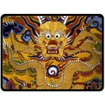 Chinese Dragon Pattern Double Sided Fleece Blanket (Large)  80 x60  Blanket Back