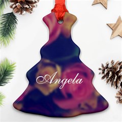 Vintage Monogram Flower Christmas Tree Ornament (two Sides) by strawberrymilkstore8