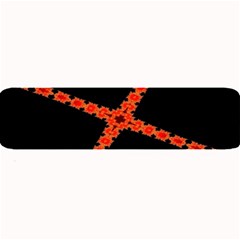 Red Fractal Cross Digital Computer Graphic Large Bar Mats by Simbadda