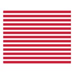 Horizontal Stripes Red Double Sided Flano Blanket (Large)  80 x60  Blanket Front