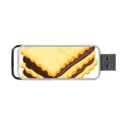 Sandwich Biscuit Chocolate Bread Portable Usb Flash (one Side) by Mariart
