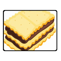 Sandwich Biscuit Chocolate Bread Double Sided Fleece Blanket (small)  by Mariart