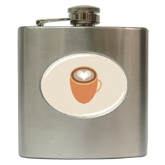 Artin Coffee Chocolate Brown Heart Love Hip Flask (6 Oz)