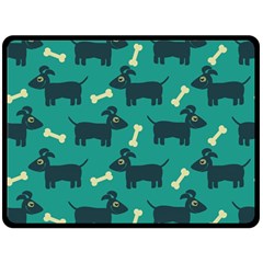 Happy Dogs Animals Pattern Fleece Blanket (large)  by Nexatart