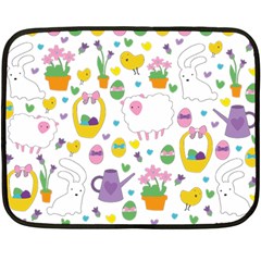 Cute Easter Pattern Double Sided Fleece Blanket (mini)  by Valentinaart