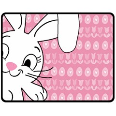 Easter Bunny  Fleece Blanket (medium)  by Valentinaart