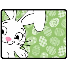 Easter Bunny  Fleece Blanket (large)  by Valentinaart