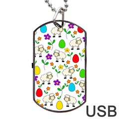Easter Lamb Dog Tag Usb Flash (one Side)