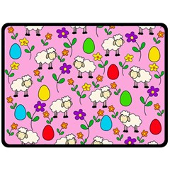 Easter Lamb Fleece Blanket (large) 
