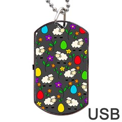 Easter Lamb Dog Tag Usb Flash (two Sides)