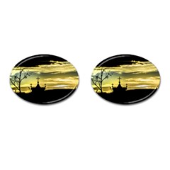 Graves At Side Of Road In Santa Cruz, Argentina Cufflinks (oval)
