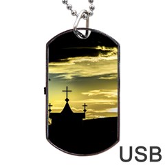 Graves At Side Of Road In Santa Cruz, Argentina Dog Tag Usb Flash (two Sides)