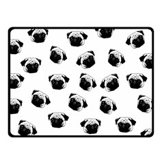 Pug Dog Pattern Fleece Blanket (small) by Valentinaart