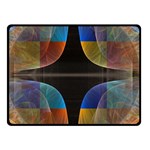 Black Cross With Color Map Fractal Image Of Black Cross With Color Map Double Sided Fleece Blanket (Small)  45 x34  Blanket Back