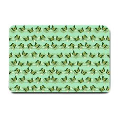 Green Butterflies Small Doormat  by linceazul