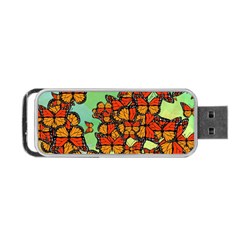 Monarch Butterflies Portable Usb Flash (one Side) by linceazul