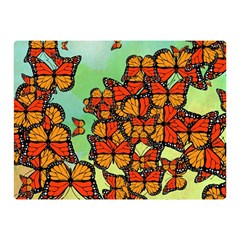 Monarch Butterflies Double Sided Flano Blanket (mini)  by linceazul