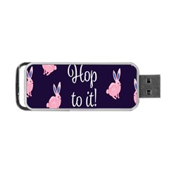 Rabbit Bunny Pink Purple Easter Animals Portable Usb Flash (two Sides) by Mariart