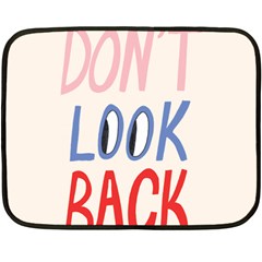 Don t Look Back Big Eye Pink Red Blue Sexy Double Sided Fleece Blanket (mini)  by Mariart