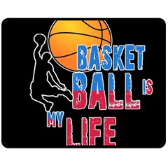 Basketball Is My Life Double Sided Fleece Blanket (medium)  by Valentinaart