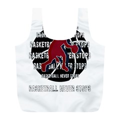 Basketball Never Stops Full Print Recycle Bags (l)  by Valentinaart